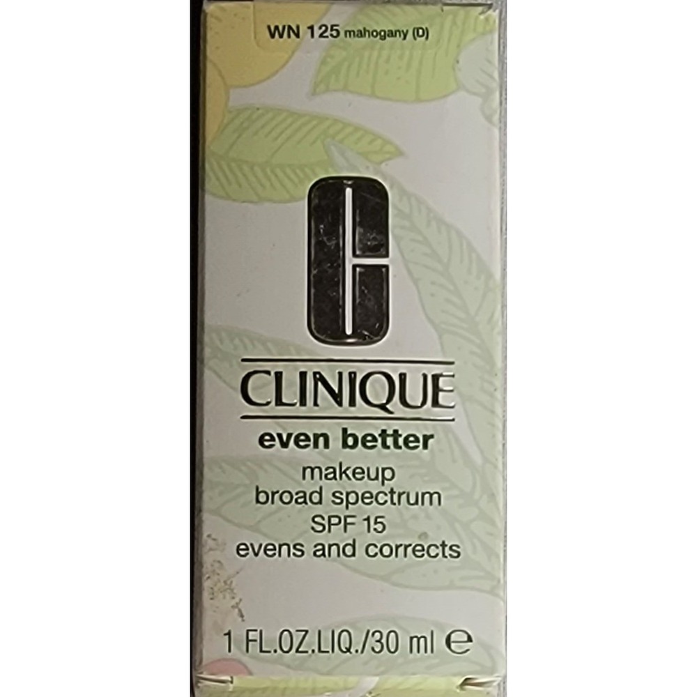 Clinique Even Better Makeup Broad Spectrum SPF 15 WN 125 Mahogany 1oz New Box